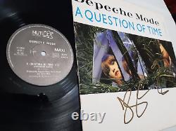 DEPECHE FASHION Autograph DAVE GAHAN Vinyl A QUESTION OF TIME Signed Live Concert