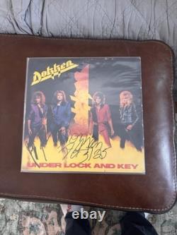 DOKKEN SIGNED AUTOGRAPHED LP VINYL UNDER LOCK AND KEY Don Dokken And Jeff