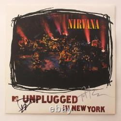 Dave Grohl Pat Smear Signed Autograph Album Vinyl Record Mtv Unplugged Jsa Coa