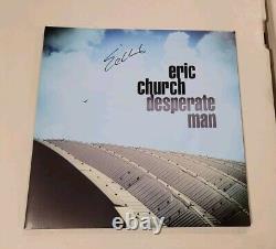 ERIC CHURCH Signed Autograph LP Cover Desperate Man Vinyl