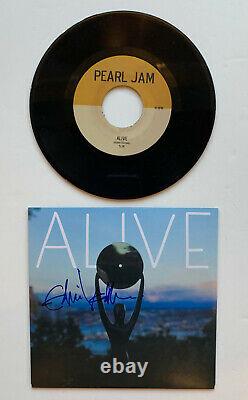 Eddie Vedder Autographed Pearl Jam single ALIVE Vinyl Album signed Beckett BAS