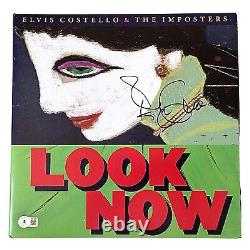 Elvis Costello Signed Look Now Vinyl Record Album Beckett Certified Autograph