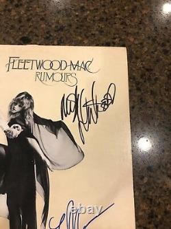 FLEETWOOD MAC signed autographed vinyl album RUMOURS PROOF 1