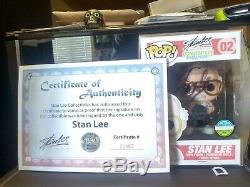 FUNKO 2014 POP MARVEL SDCC Exclusive STAN LEE #02 SIGNED