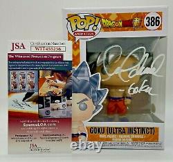 FUNKO POP GOKU ULTRA INSTINCT DRAGON BALL DBZ AUTOGRAPHED SEAN SCHEMMEL with JSA