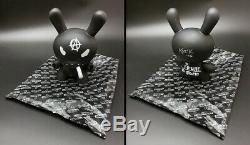 Frank Kozik SIGNED Kidrobot 8 Black Smorkin Anarchy Dunny AUTOGRAPHED MIB LE