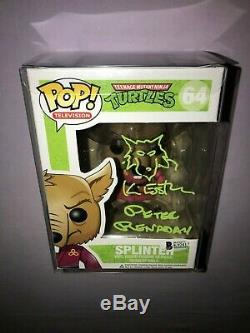 Funko POP RAPHAEL & SPLINTER AUTOGRAPHED ROB PAULSEN & PETER RENADAY CERTIFIED