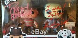 Funko PoP! Freddy Krueger & Jason Voorhees Signed Robert Englund Ken Kirzinger