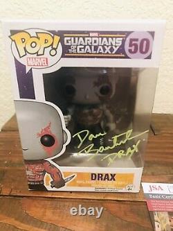 Funko Pop #50 Drax -Autographed by Dave Bautista (COA) PLEASE READ