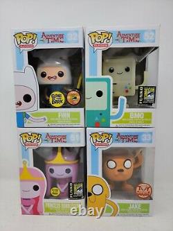 Funko Pop! Adventure Time Finn SDCC Glow in the Dark BRAND NEW SIGNED Lot