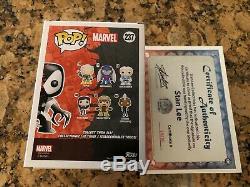 Funko Pop Deadpool Venom Stan Lee and Rob Liefeld signed withCOA