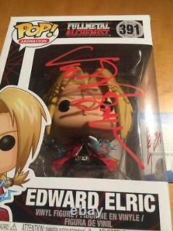 Funko Pop Edward Elric Signed Vic BAS Beckett Witnessed Authentication