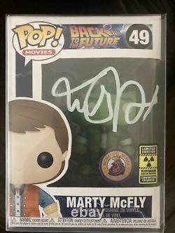 Funko Pop! Marty Mcfly Plutonium Gitd Plastic Empire Limited To 200 Signed Jsa