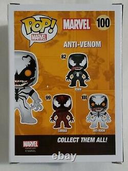 Funko Pop! Marvel Anti-Venom 100 Signed Stan Lee withCOA Hot Topic Exclusive Rare