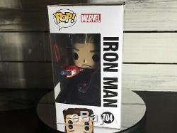 Funko Pop Marvel Iron Man Avengers Signed By Robert Downey Jr