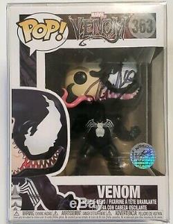 Funko Pop! Marvel Venom #363 Signed by Stan Lee withCOA Rare withProtector