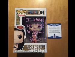 Funko Pop Nico Robin Signed One Piece Signed by Stephanie Young BAS auth