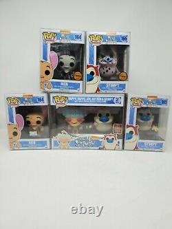 Funko Pop! Ren #164 & Stimpy #165 & Both Chase & Convention Exclusive Signed