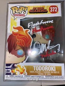 Funko Pop Shoto Todoroki My Hero Academia David Matranga signed withQuote, JSA