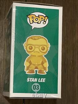 Funko Pop! Stan Lee Gold #03 Signed Autograph Excelsior Approved Exclusive