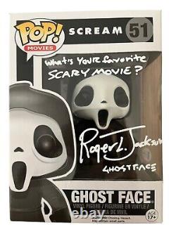 Funko Pop! Vinyl Ghost Face #51 SCREAM SIGNED AUTOGRAPHED Roger L. Jackson