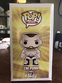 Funko Pop! WWE CM Punk #02 Autograph/Signed By CM Punk With Hard Stack