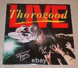 GEORGE THOROGOOD & THE DESTROYERS Signed/Autographed LIVE Vinyl Album LP JSA COA