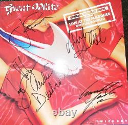GREAT WHITE autographed signed LP TWICE SHY record cover vinyl promo BAS LOA