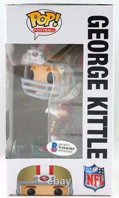 George Kittle Autographed SF 49ers Funko Pop Figurine Beckett W White