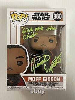 Giancarlo Esposito Signed Star Wars Moff Gideon Mandalorian Funko Vynil Pop Jsa