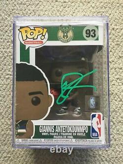 Giannis Antetokounmpo signed autographed Funko Pop #93 Milwaukee Bucks