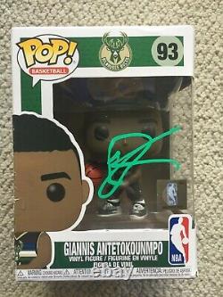 Giannis Antetokounmpo signed autographed Funko Pop #93 Milwaukee Bucks