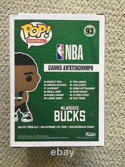 Giannis Antetokounmpo signed autographed Funko Pop #93 Milwaukee Bucks