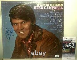 Glen Campbell Signed Autographed 1968 Witchita Lineman Vinyl Album Jsa Coa Rare
