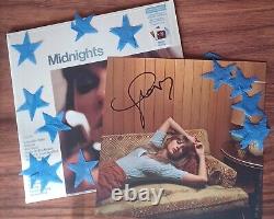 HAND SIGNED Taylor Swift Midnights Moonstone Vinyl Autograph Insert