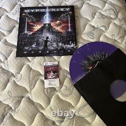 Hypocrisy Worship LP signed autographed purple vinyl Peter Tagtgren Jsa Certif