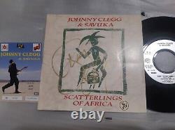 JOHNNY CLEGG & SAVUKA Autograph Vinyl SCATTERLINGS OF AFRICA Signed Live Ticket
