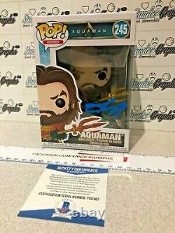 Jason Momoa Aquaman Signed Autographed Funko Pop #245 New-beckett Bas Coa