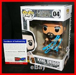 Jason Momoa Signed Khal Drogo Autographed Game of Thrones Funko POP PSA JSA