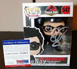 Jeff Goldblum Autographed Jurassic Park Signed 547 Ian Malcom Funko Pop PSA JSA