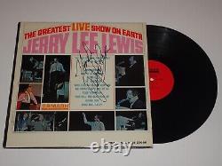 Jerry Lee Lewis Signed Autographed Greatest Live Show On Earth Lp Vinyl Record