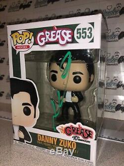 John Travolta Grease Danny Zuko Signed Autographed Funko Pop Beckett Bas Coa