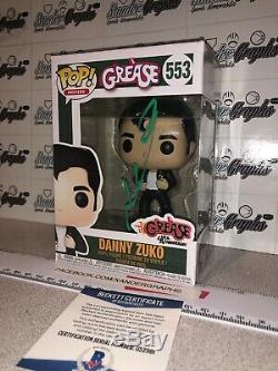 John Travolta Grease Danny Zuko Signed Autographed Funko Pop Beckett Bas Coa