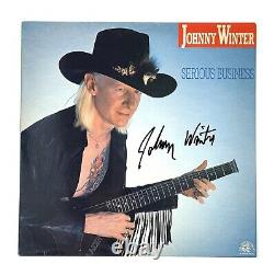Johnny Winter Signed Autographed Vinyl LP Record Serious Business JSA COA Rare