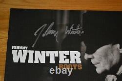 Johnny Winter Twice Signed Roots Autographed Vinyl LP Cover with PSA COA