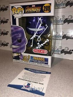 Josh Brolin Thanos Marvel Avengers Signed Autographed Funko Pop-beckett Bas Coa