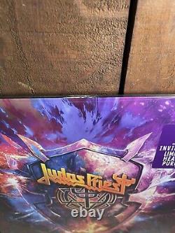Judas Priest SIGNED Vinyl LP Invincible Shield Purple AUTOGRAPHED INSERT LE 500
