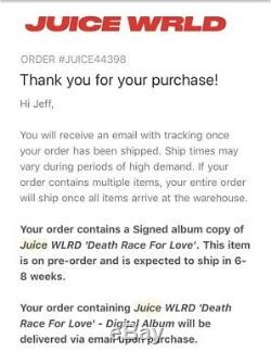 Juice Wrld Signed Death Race For Love Album Vinyl Record Lp Coa Drfl Rapper Rip