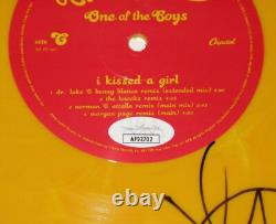 KATY PERRY signed ONE OF THE BOYS Yellow Vinyl Record PROOF Autographed JSA