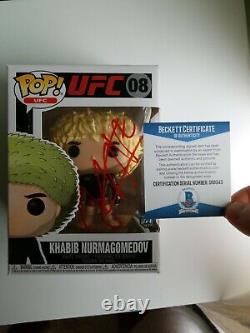 KHABIB NURMAGOMEDOV UFC SIGNED Auto FUNKO POP VINYL Beckett BGS Certified COA